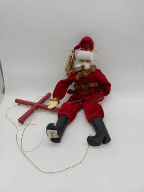 Candelier Sants Marionette Wooden 16" Decor READ Vintage